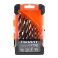 Набор сверл по дереву спиральные W-образная заточка 3, 4, 5, 6, 7, 8, 9, 10 мм, Patriot