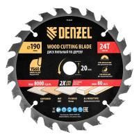 Пильный диск по дереву ф190 х 20 мм, 24 зубьев Denzel