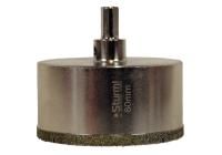 Коронка алмазная по керамограниту 80 х 70 мм,3гр. Хв., с центрир. Cверл.  Sturm