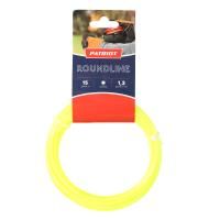 Леска Standart D 1,3 мм L 15 м (круглая, желтая), Patriot