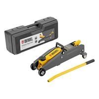 Домкрат гидравлический подкатной, 2 т, 135-385 мм, в пласт. кейсе Denzel