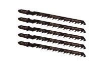 Пилки для лобзика по дереву T144D, 5 шт, 100х75мм, шаг зуба 4мм, быстрый прямой рез, HCS,  Sturm