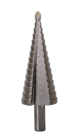 Сверло ступенчатое по металлу 4-32мм, P6M5, трехгранный хвостовик Вихрь
