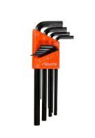 Набор шестигранных ключей 1, 5-10 мм, CrV, 10 шт, оксидированное покрытие  Sturm