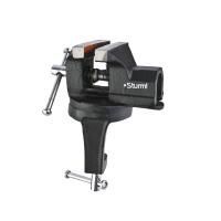 Тиски мини 60мм, поворотные, на струбцине,  Sturm