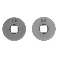 Подающий ролик, U профиль зубчатый под флюсовую проволоку 0,8-1мм посадка квадрат, 2 шт Denzel