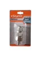 Пневмофитинг рапид (мама) на наружнюю резьбу (папа)  Sturm