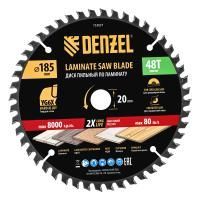 Пильный диск по ламинату ф185 х 20 мм, 48 зубьев Denzel