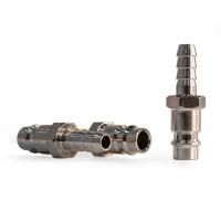 Штуцер папа ёлка d.8мм M, никелированная сталь, 50шт, Aurora