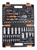 Набор инструментов, 1/2", 1/4", CrV, в кейсе 108 предметов Вихрь