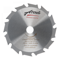 Пильный диск по газобетону и строительной древесине профи Атака 150*12T*16