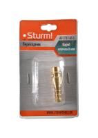 Пневмофитинг елочка 8 мм на рапид (папа)  Sturm