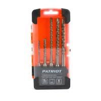 Набор буров SDS-plus (5x110, 6x110, 6x160, 8x160, 10x160 мм), Patriot