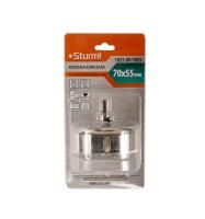 Коронка алмазн. По керам. Плитке и стеклу 70 х 55 мм,  с центрир. Сверл.  Sturm