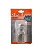 Пневмофитинг рапид (мама) на внутреннюю резьбу (мама)  Sturm