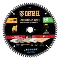 Пильный диск по ламинату ф300 х 30 мм, 80 зубьев Denzel