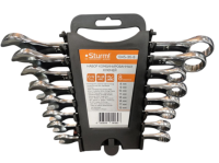 Набор ключей комбинир. гаечных 8 пред  8-17мм (8-11,13,14,17,19) Cr-V, хромированный,  Sturm