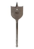 Сверло перовое по дереву, 40мм, шестигранный хвостовик,  Sturm