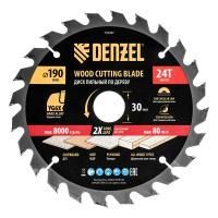 Пильный диск по дереву ф190 х 30 мм, 24 зубьев Denzel