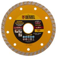Диск алмазный, отрезной Turbo, 125 х 22.2 мм, сухая резка Denzel