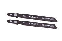 Пилки для лобзика по металлу T118G, 2 шт, 76х51мм, шаг зуба 0,8мм, тонкий прямой рез, HSS,  Sturm