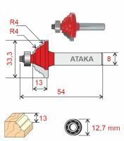 Фреза Атака кромочная калевочная D33.3/ф8/H13