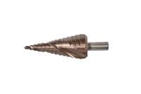 Сверло ступенчатое по металлу 4-30мм шаг 2мм Р6М5+COBALT спираль  Sturm