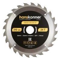 Пильный диск по дереву ArmorPiercing 210x30мм, 24 зуба, Hanskonner