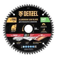 Пильный диск по алюминию ф190 х 30 мм, 64 зубьев Denzel
