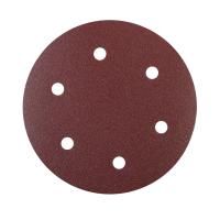 Круг шлифовальный на липучке (225мм, Р80, 6 отв), PATRIOT