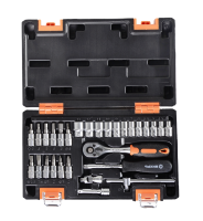 Набор инструментов, 1/4" , CrV, пластиковый кейс 29 предм Вихрь