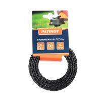 Леска D 3,0 мм L 12 м (скрученный квадрат, черная), Patriot