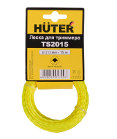 Леска Huter TS2015 для триммера, 2 мм, витой квадрат