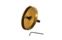 Коронка биметаллическая, 89 мм, по тонколистовому металлу, центрирующее сверло,  Sturm