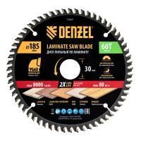 Пильный диск по ламинату ф185 х 30 мм, 60 зубьев Denzel