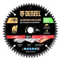 Пильный диск по алюминию ф185 х 20 мм, 64 зубьев Denzel