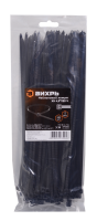 Хомуты нейлоновые (стяжки) черные 100 шт. Вихрь 4,8*250 Ч