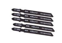 Пилки для лобзика по металлу T118G, 5 шт, 76х51мм, шаг зуба 0,8мм, тонкий прямой рез, HSS,  Sturm