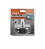 Коронка алмазн. По керам. Плитке и стеклу 80 х 55 мм,  с центрир. Сверл.  Sturm