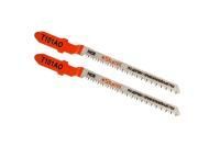 Пилки для лобзика по дереву T101AO, 2 шт, 83х51мм, шаг зуба 1,4мм, чистый фигурный рез, HCS,  Sturm