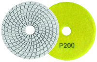 Алмазный гибкий шлифовальный круг 100мм, Р200, мокрое шлифование Вихрь