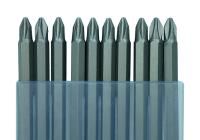 Биты PH2x75мм, сталь crv, С МАГНИТН. НАКОНЕЧНИКОМ,10 шт. В пластик.кейсе  Sturm