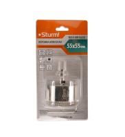 Коронка алмазн. По керам. Плитке и стеклу 55 х 55 мм,  с центрир. Сверл.  Sturm