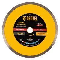 Диск алмазный сплошной, супертонкий Denzel 250 х 25,4 мм