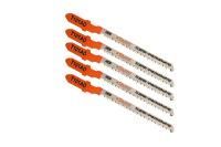 Пилки для лобзика по дереву T101AO, 5 шт, 83х51мм, шаг зуба 1,4мм, чистый фигурный рез, HCS,  Sturm