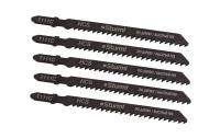 Пилки для лобзика по дереву T111C, 5 шт, 100х75мм, шаг зуба 3мм, быстрый прямой рез, HCS,  Sturm