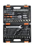 Набор инструментов, 1/2" , 1/4" , CrV, пластиковый кейс 82 предмета Вихрь
