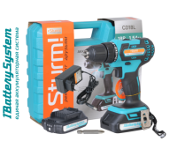 Аккумуляторный шуруповерт  Sturm CD18L 1BatterySystem