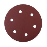 Круг шлифовальный на липучке (225мм, Р120, 6 отв), PATRIOT