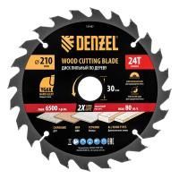Пильный диск по дереву ф210 х 30 мм, 24 зубьев Denzel